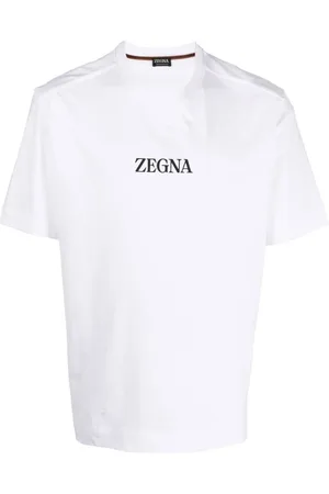 Ermenegildo Zegna Tops, Heren, Wit, S, Katoen, T-Shirt