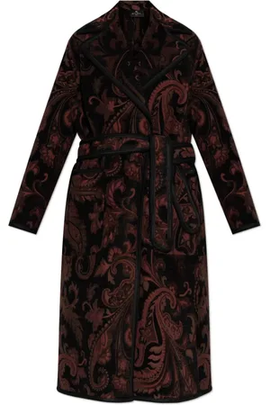 Etro Mantels, Dames, Rood, S, Katoen, Jas met Patroon