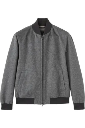 Loro Piana Jassen, Heren, Grijs, 2Xl, Katoen, Cashmere Grijze Bomberjack