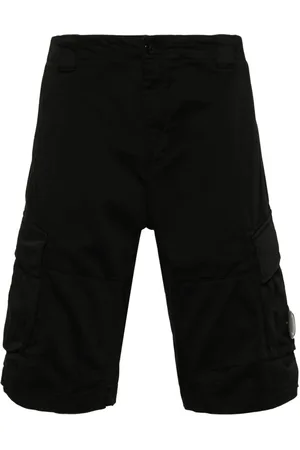 C.P. Company Korte broeken, Heren, Zwart, S, Katoen, Logo Shorts