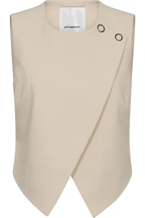 Co`Couture Jassen, Dames, , S, Polyester, Elegante Blazer Vest met Overslag