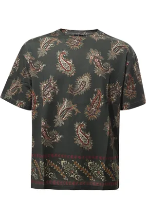 Etro Tops, Heren, Veelkleurig, 3Xl, Katoen, T-shirt met Paisley Print
