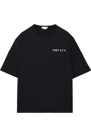 Alexander McQueen Tops, Heren, Zwart, S, Zwarte T-shirts en Polos