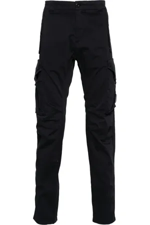 C.P. Company Broeken, Heren, Blauw, XL, Katoen, Stretch Sateen Utility Cargo Lens Broek