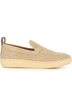Lanvin Schoenen, Heren, , 43 EU, Leer, Slipper van Raffia met Leren Details