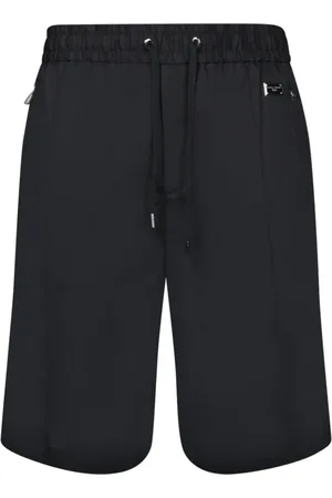 Dolce & Gabbana Korte broeken, Heren, Zwart, L, Katoen, Trekkoord Bermuda Shorts