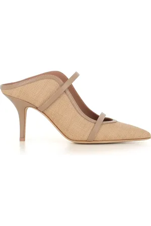 MALONE SOULIERS Schoenen, Dames, , 38 1/2 EU, Linnen, Leren en Linnen Muiltjes