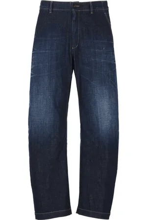Dsquared2 Jeans, Heren, Blauw, L, Katoen, Blauwe Five-Pocket Jeans met Distressed Effect