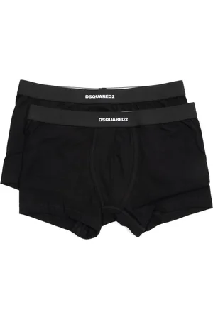 Dsquared2 Ondergoed, Heren, Zwart, M, Katoen, Plain Boxer Briefs 2-Pack