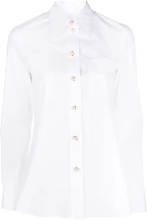Lanvin Blouses & Shirts, Dames, Wit, S, Katoen, Long Sleeve Shirt