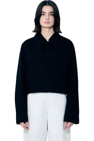 LEMAIRE Jassen, Dames, Zwart, M, Denim, Denim Cropped Jas