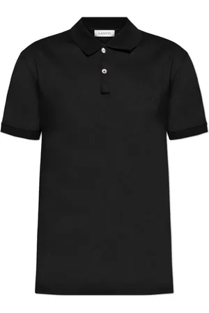 Lanvin Tops, Heren, Zwart, L, Katoen, Cotton Polo