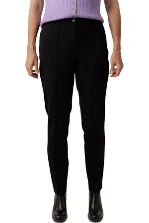 Cambio Broeken, Dames, Zwart, S, High Waist Straight Leg Pants