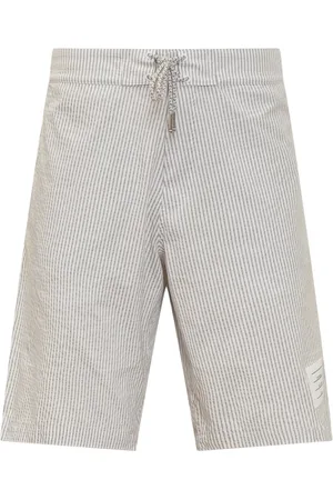 Thom Browne Korte broeken, Heren, Grijs, L, Katoen, Boardshorts