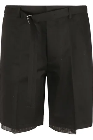 Lanvin Korte broeken, Heren, Zwart, M, Katoen, Tailored Zwarte Shorts