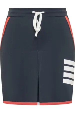 Thom Browne Rokken, Dames, Blauw, XS, Pleated Mini Rok