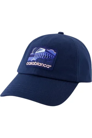 Casablanca Accessoires, unisex, Blauw, ONE Size, Katoen, Greek Temple Rubber Cap