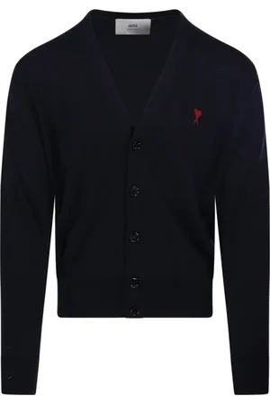 Ami Truien, Heren, Blauw, M, Wol, Nachtblauw Rood Vest