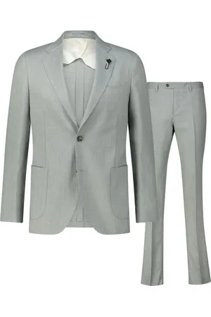 LARDINI Pakken, Heren, Groen, 2Xl, Wol, Klassieke Wollen Blend Kostuumset
