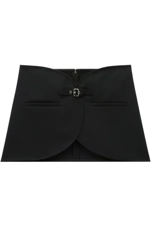 Courrèges Rokken, Dames, Zwart, S, Polyester, Ellipse Twill Mini Rok