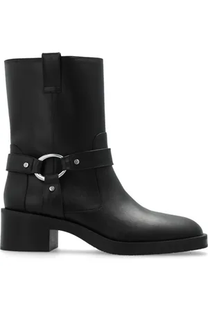 Stuart Weitzman Schoenen, Dames, Zwart, 41 EU, Leer, Jax Enkellaarsjes