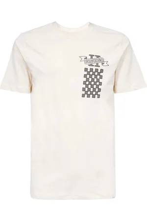Les Deux Tops, Heren, , S, Katoen, Geribbelde T-shirt met ronde hals en print