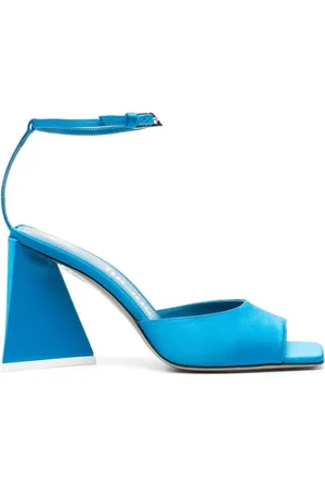 The Attico Schoenen, Dames, Blauw, 37 1/2 EU, Leer, Turquoise Piper Sandal