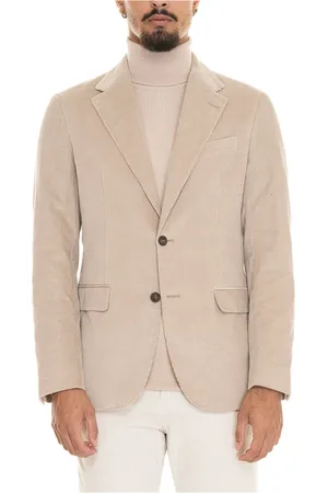 FAY Jassen, Heren, , 3Xl, Katoen, Velvet Rib Jas met Knopen