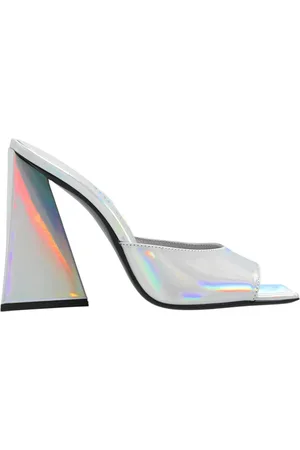 The Attico Schoenen, Dames, Grijs, 36 EU, Leer, Devon Heeled Mules