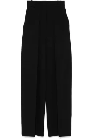 Khaite Broeken, Dames, Zwart, S, Maris Hoge Taille Broek