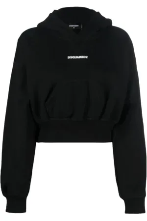 Dsquared2 Sweatshirts & Hoodies, Dames, Zwart, S, Katoen, Hoodie