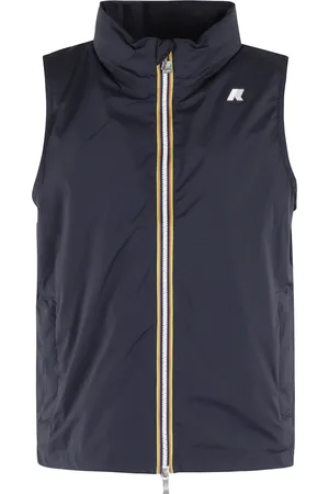 K-Way Jassen, Heren, Blauw, M, Nylon, Blauwe Gilet met ritssluiting Valen