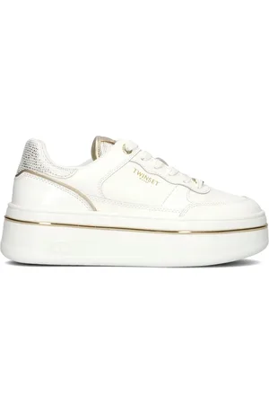 Twin-Set Schoenen, Dames, Wit, 39 EU, Elegante witte sneakers voor vrouwen