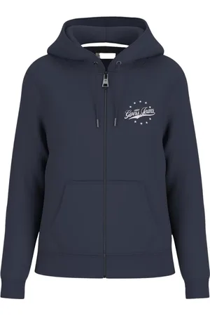 Guess Sweatshirts & Hoodies, Dames, Blauw, M, Blauwe Trui Collectie