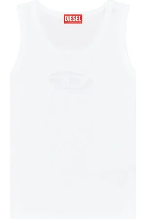 Diesel Tops, Dames, Wit, S, Katoen, T-lynys-od Tank Top