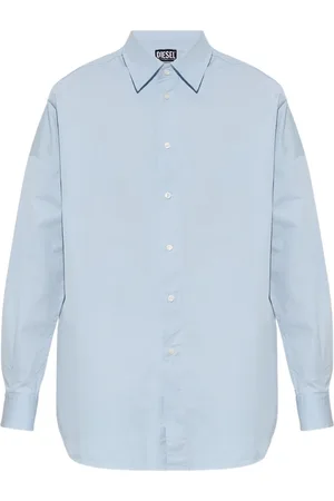 Diesel Overhemden, Heren, Blauw, M, Katoen, S-Limo-Logo Shirt