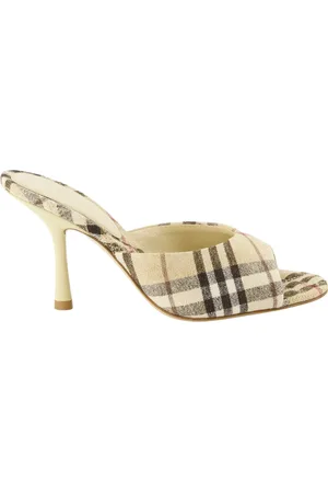 Burberry Schoenen, Dames, , 36 EU, Linnen, Geruite Hakmuiltjes