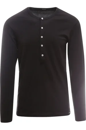 Tom Ford Tops, Heren, Zwart, M, Katoen, Stijlvolle Longsleeve Top
