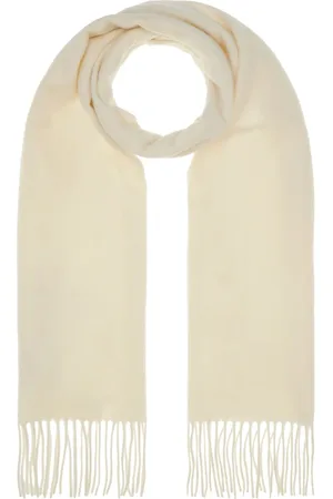 Max Mara Accessoires, Dames, Wit, ONE Size, Kasjmier, Winter Sjaal