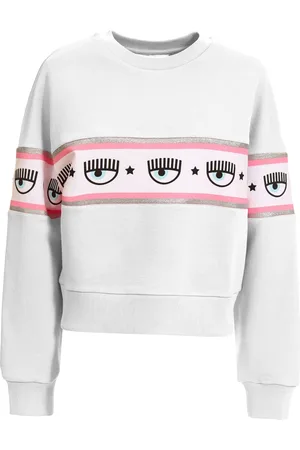 Chiara Ferragni Sweatshirts & Hoodies, Dames, Wit, L, Stijlvolle Sweaters