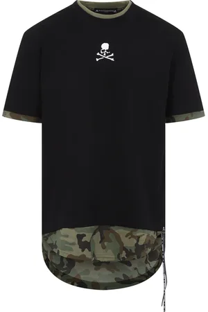 MASTERMIND Tops, Heren, Zwart, S, Katoen, Zwarte T-shirt voor informele uitstapjes