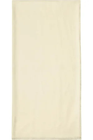 Elisabetta Franchi Accessoires, Dames, , ONE Size, Gele Pashmina Sjaal met Franjes