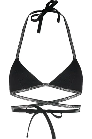 Heron Preston Badkleding, Dames, Zwart, S, Bikinitop met strass-steentjes