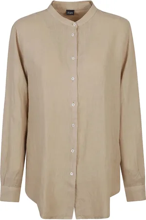 FAY Blouses & Shirts, Dames, , L, Linnen, Linnen Shirt