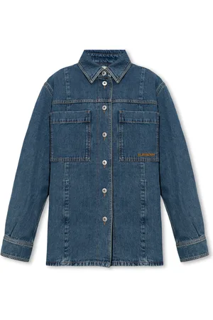 Burberry Jassen, Dames, Blauw, S, Denim, Benssen Denim Jas