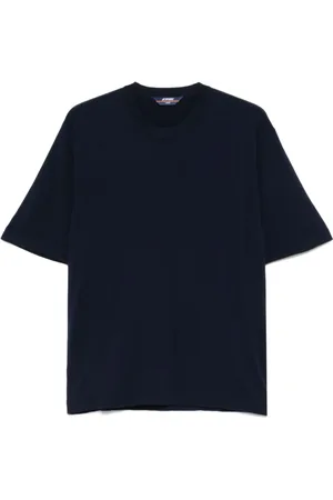 K-Way Tops, Heren, Blauw, L, Blauwe Crew Neck T-shirts en Polos