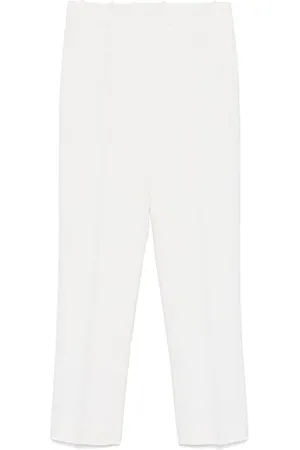 ERMANNO SCERVINO Broeken, Dames, Wit, 2Xs, Slim Fit Casual Broeken