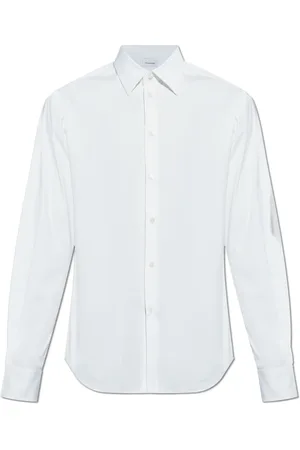 Salvatore Ferragamo Overhemden, Heren, Wit, 3Xl, Katoen, Overhemd met borduursel
