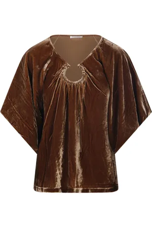 By Malene Birger Blouses & Shirts, Dames, Bruin, S, Bison Loela Top