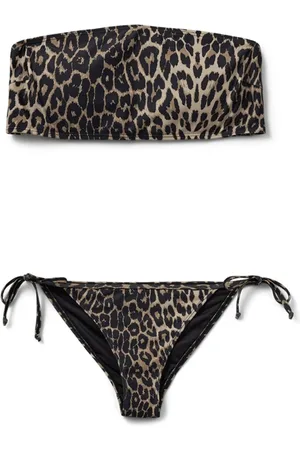 Sofie Schnoor Badkleding, Dames, Bruin, M, Polyester, Luipaardprint Bikini Zwemkleding